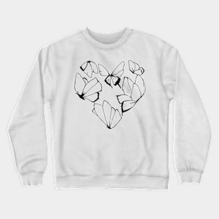 Butterfly love shape Crewneck Sweatshirt
